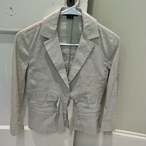 Theory Tie-Front Linen Blazer